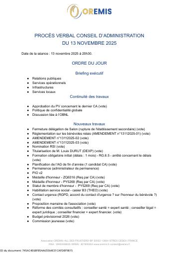 Apercu PV CA - 13 11 2025